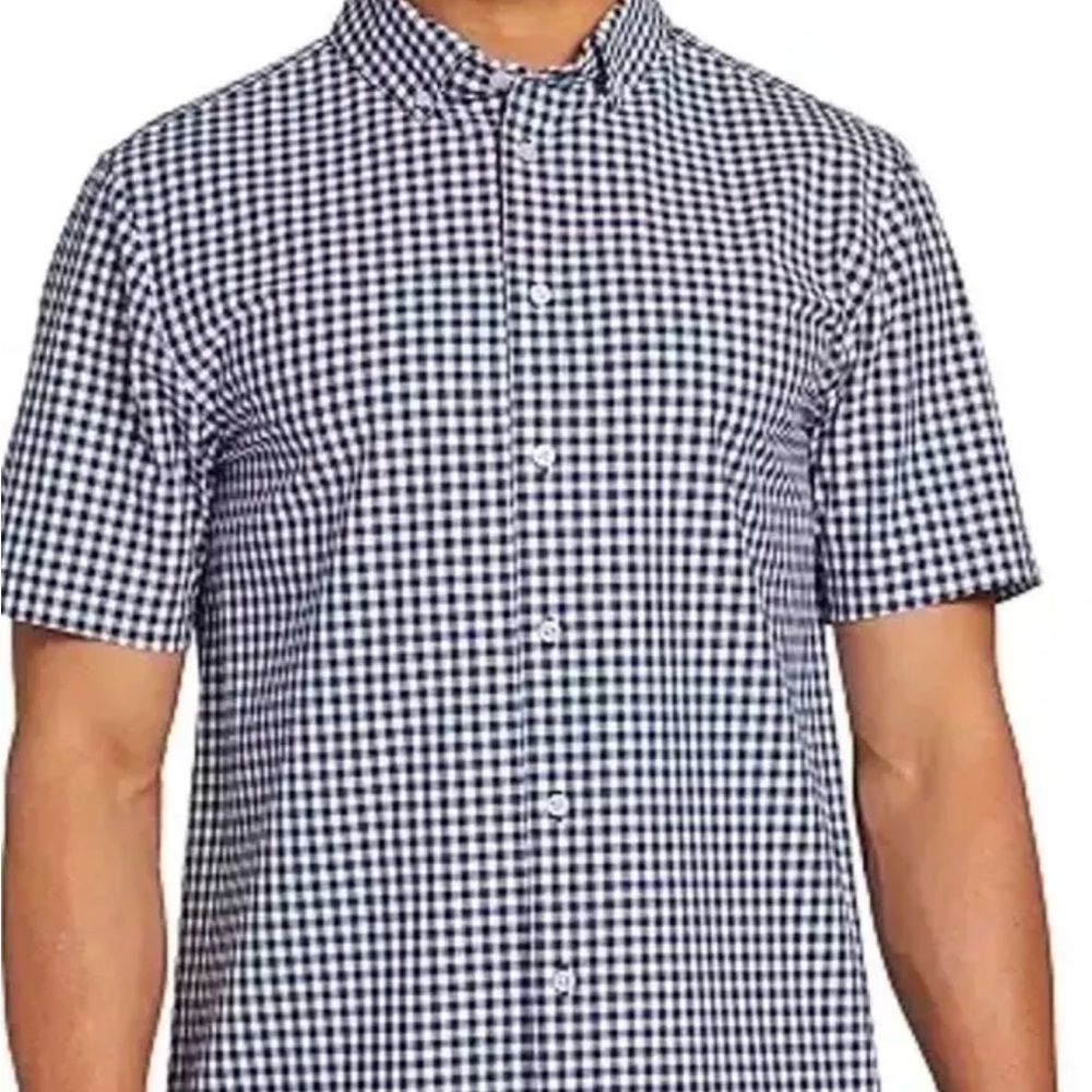 WALTER HAGEN MENS CLUBHOUSE GINGHAM BUTTON DOWN GOLF SHIRT NWT